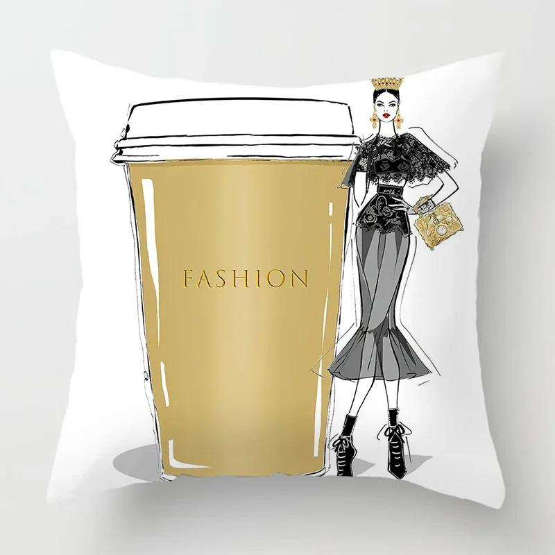 Nordic Fashion Water Cup Pillowcase Women's Favorite x Pillowcase Cushion Cover Sofa Home Decor Living Room Decor x