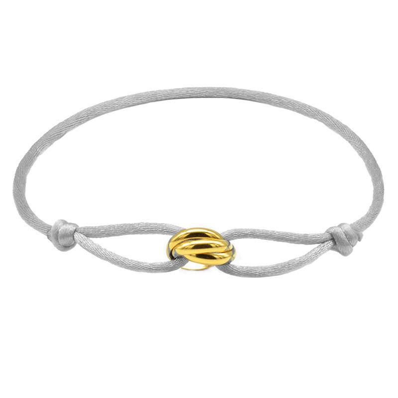 Bracelet 3 Stainless Steel Metal Buckle Bracelet Adjustable Rope Classic Bracelet for Men Friendship Jewelry Gift for Women