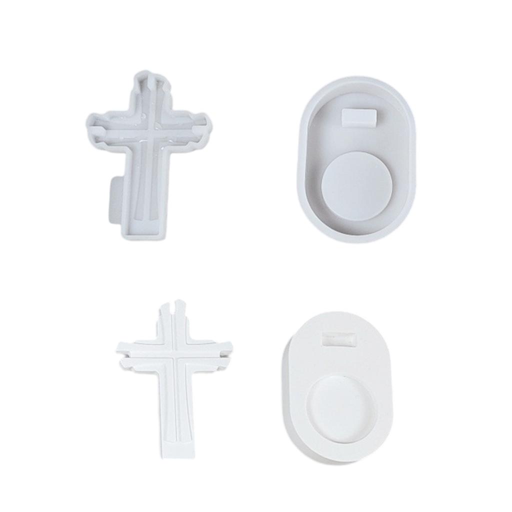 Multipurpose Sturdy Silicone Crosses Plaster Holder Mould Set Portable for Resin Plaster Craft Supplies Assorted Sizes