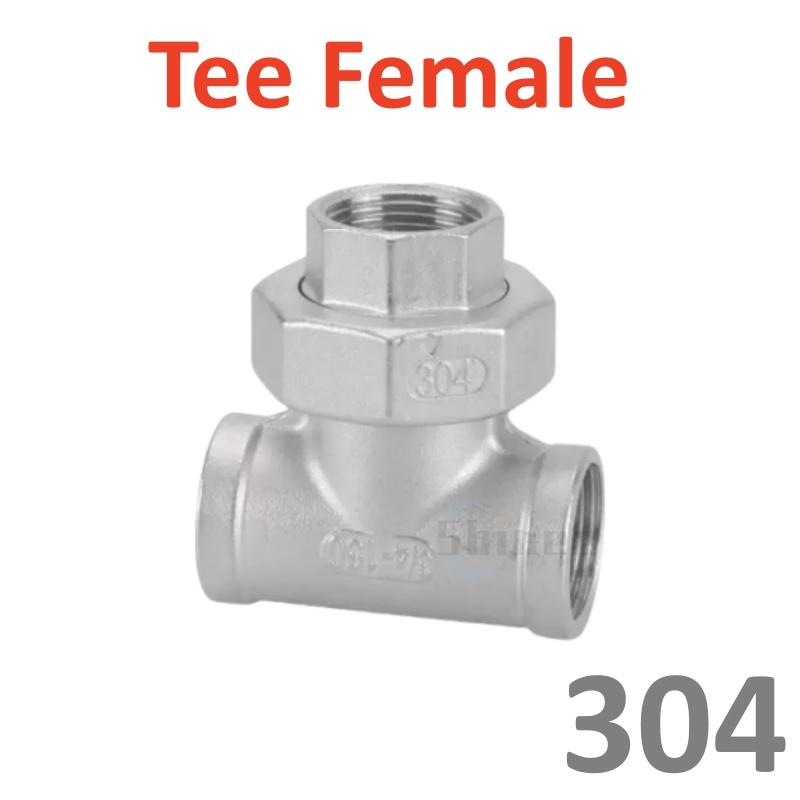 

304 Stainless Steel Union Joint Coupling 1/4 3/8 1/2 3/4 1 BSP Female Male Thread Cast Pipe Fitting 3 Way Tee eblow connector G4 BSP