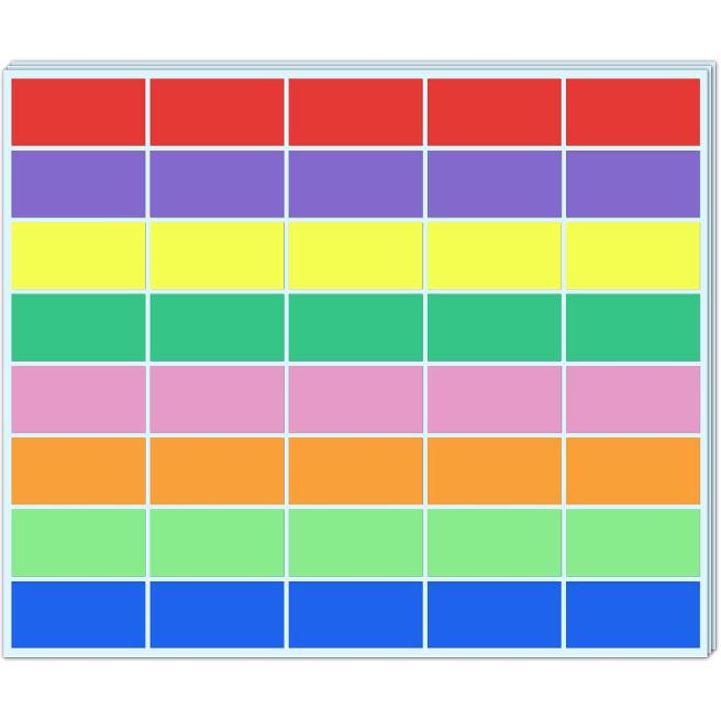 1000 Pieces, 2 x 1 inch - Colored Labels Stickers, Packing Moving Labels for Boxes Color Coded - 8 Colors
