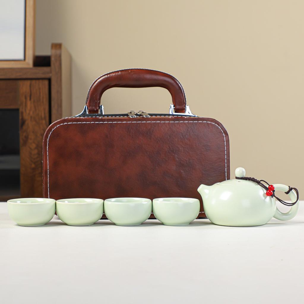 Ding kiln tea set portable travel set activity gifts can be printed with gifts Mid-Autumn practical small gifts