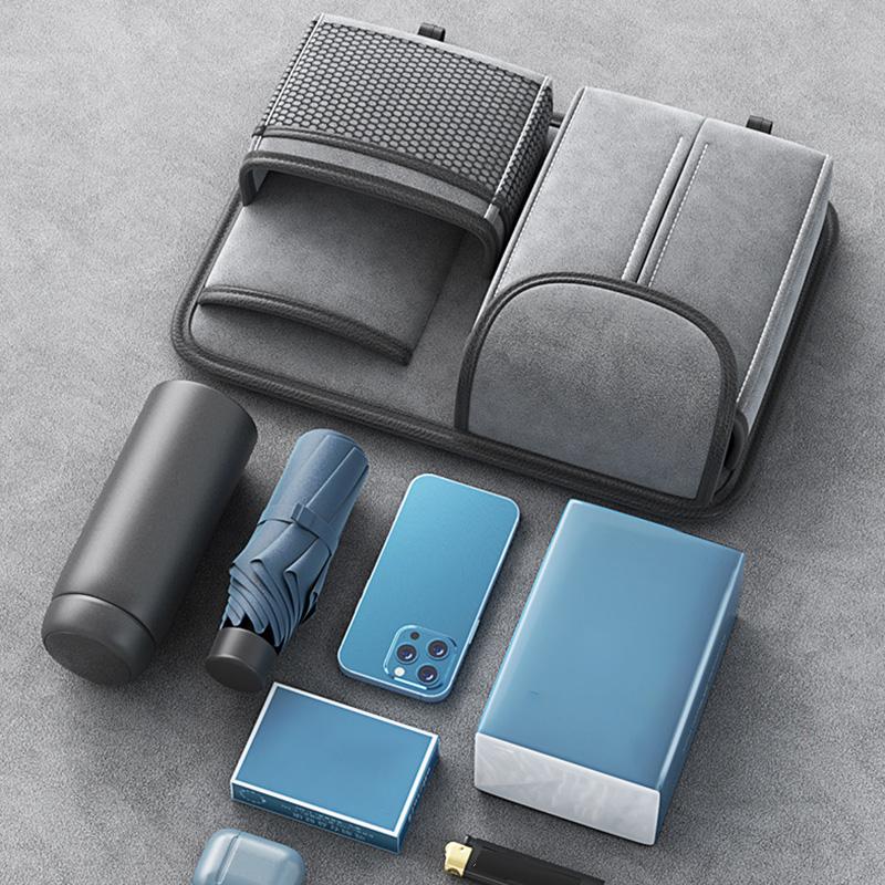 Car Seat Back Hanging Storage Organizer Bag Multi Creative Napkin Holder Cup Umbrella Mobile Phone Travel Leather Capacity Pouch