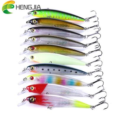 10pcs/lot HENGJIA Artificial Minnow Hard Fishing Lure for Perch Sinking Trout Bait 11cm/14g/0.5oz