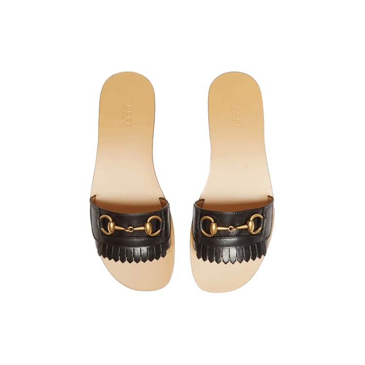 GUCCI Horsebit Slide Slippers Women's Black 517017 C9D00 1000
