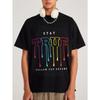 Passende Partner-T-Shirts Herren Schwarzes T-Shirt Stay True Regenbogen-Drip-Print Folge deinen Träumen Lässige Streetwear Mode Top für den täglichen Gebrauch