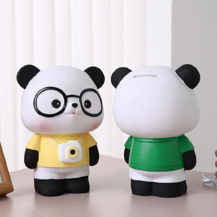 Convenient Coin Collector Animal Shaped Money Saving Jar Panda Piggy Banks Decor