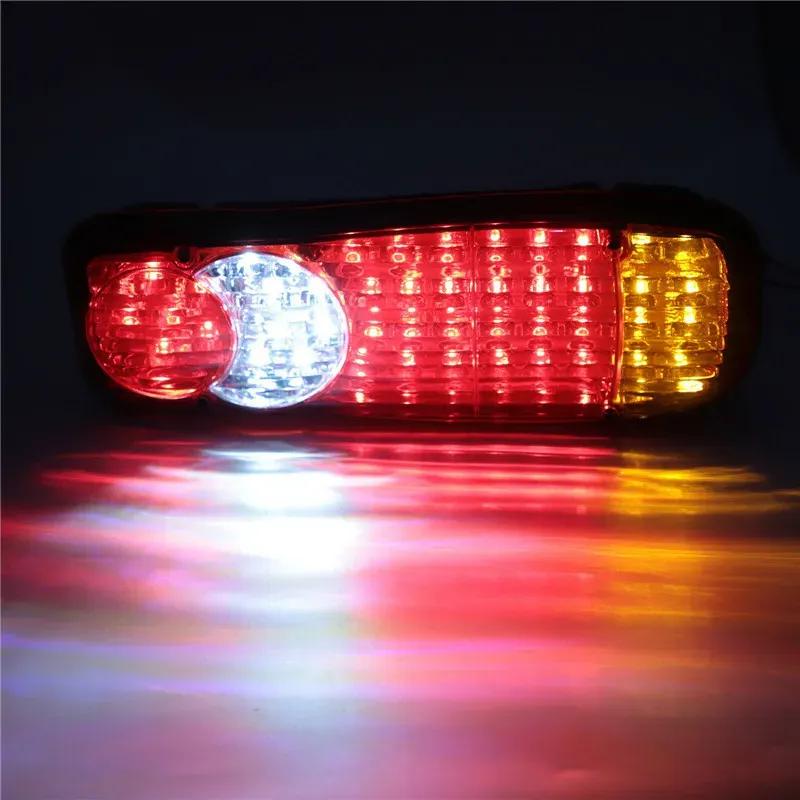 2PCS Trailer Tail Light 24V Car Trucks Lorry Rear Taillight Brake Light 12V Stop Reversing Running Lights 46LED Side Lamp