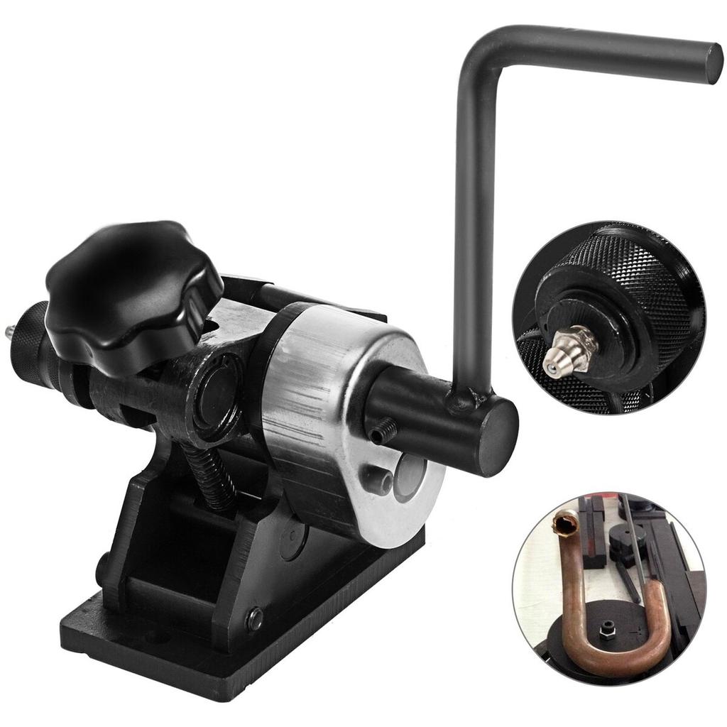 Manual Ring Roller Bender Metal Sheet Roll Bending Rolling Machine 343mm Hand Tubing Bender Steel Ring Roller Bender 3-1/2'' Handle Handheld Hand