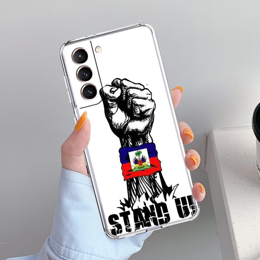 Phone Case For Samsung Galaxy S26 S25 S24 S23 S22 Ultra S20 S21 FE 5G Plus Soft Clear Cover shipping Haiti Flag