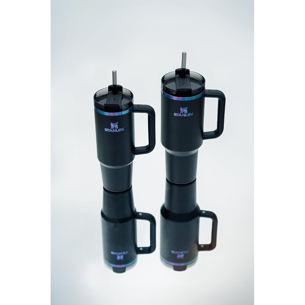 Stanley Quencher H2.0 FlowState Stainless Steel Vacuum Insulated Tumbler 30oz with Lid and Straw Black Chroma