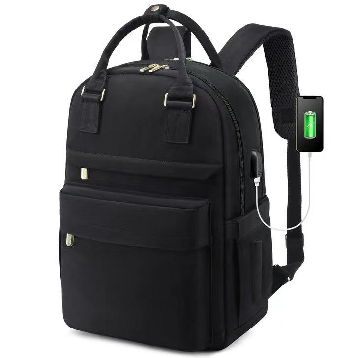 

14 15 Inch Laptop Backpack with USB Charging Port,Tear Resistant Business Backpack for Travel, Casual Daypack for Men Women 43x29x18cm