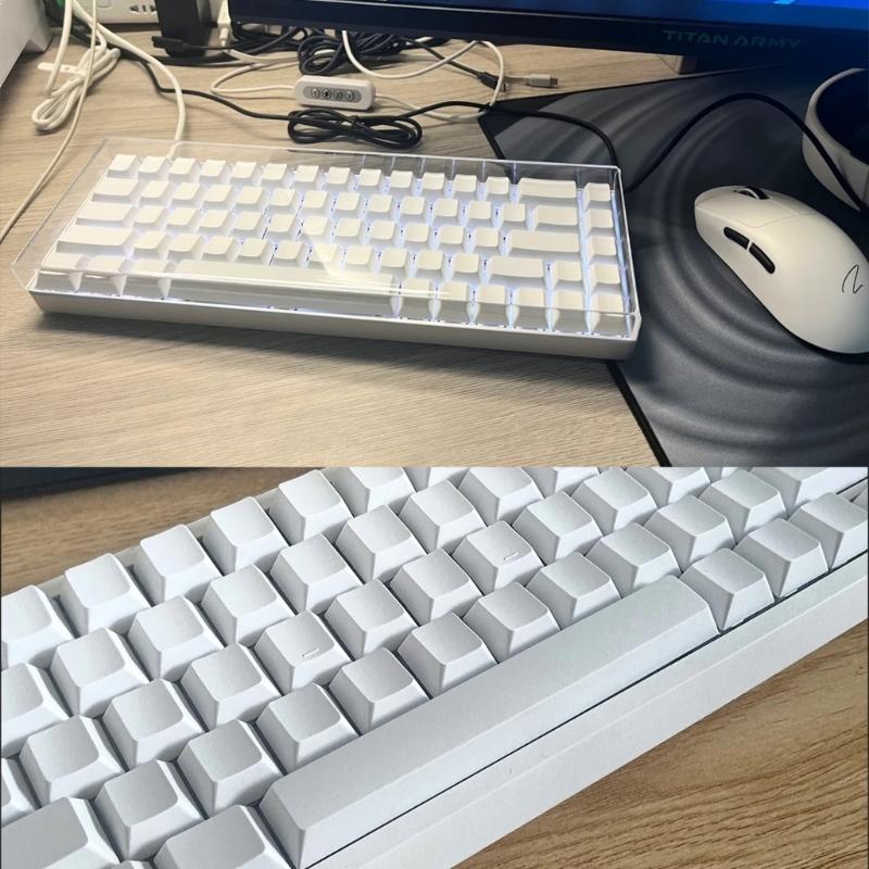 Originalhöhe 68 Tasten Weiße Tastenkappen Langlebigkeit PBT Tastenkappe Zum Anpassen Mechanischer Tastaturen Zuhause Oder Bei Der Arbeit
