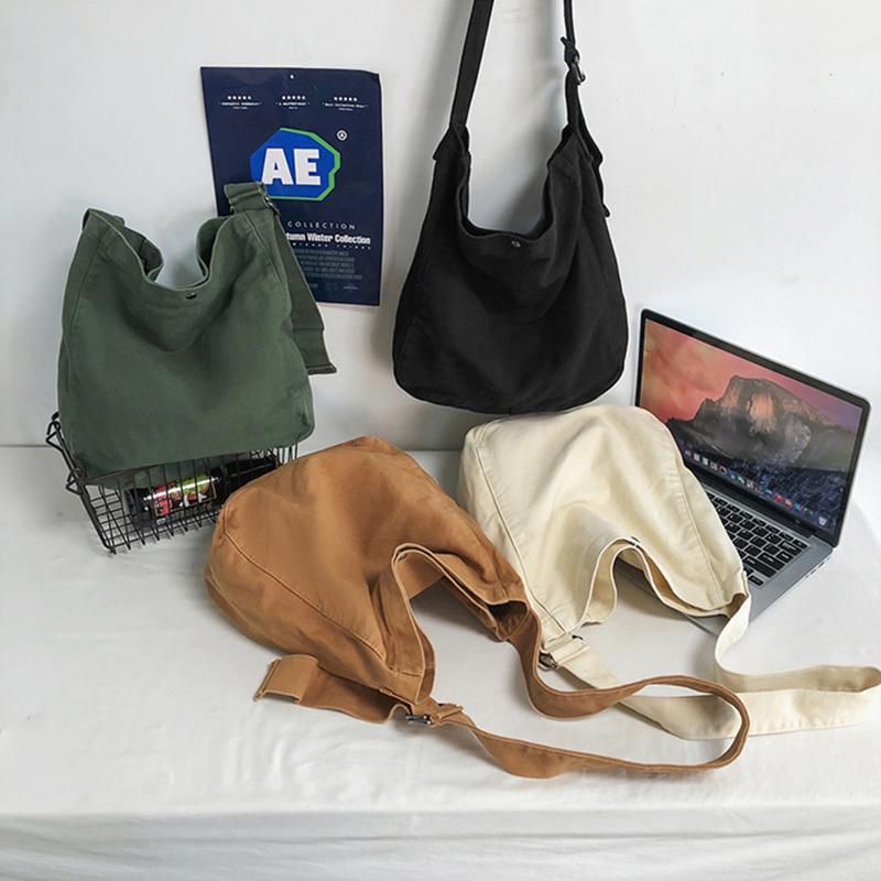 Large Canvas Messenger Bag Shoulder Bag for Women Fashi Hobo Bag Vintage Travel Purse Women's Canvas Crossbody Bag