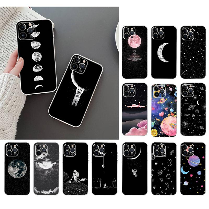Phone Case For iphone 17 Air 17 Pro Max 16 15 14 13 Pro Max 15 16 Pro 15Plus Space Astronaut Star Moon