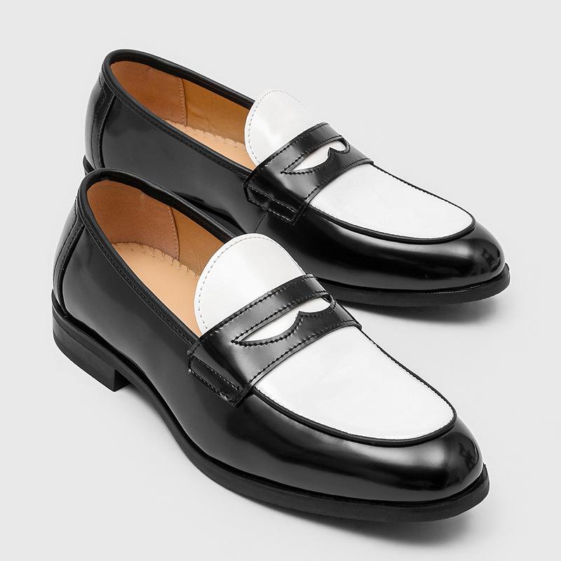 

2026 Модные брендовые туфли мужские броги делового стиля праздничные туфли мужская обувь черно-белые больших размеров 46 46 чёрный