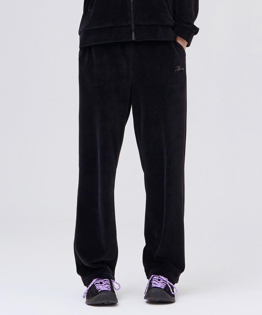 CHASECULT Women'S Velour Straight Pants - Black