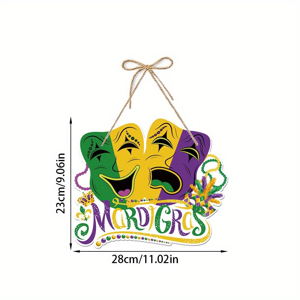 1pc Mardi Gras Outdoor Decor, Carnival Decoration, Brazilian Floral Paper Door Hanging, Carnival Decoration Hanging