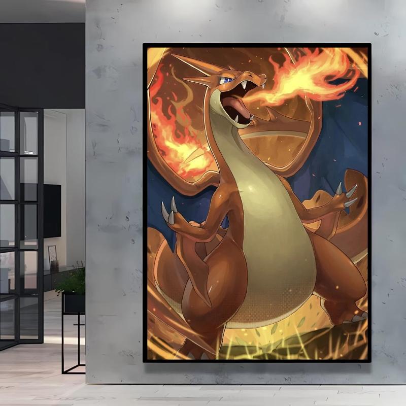 Adorable Pikachu Themed Home Wall Painting Printed on High Quality Canvas It's An Ideal Choice for Collection and Decoration