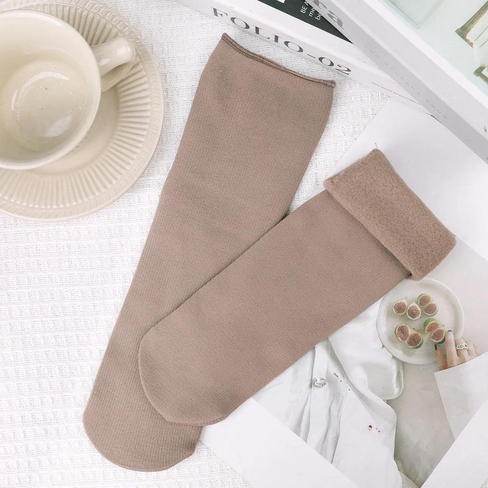 Thicken Wool Plush Socks Winter Warm Thermal Snow Boots Socks for Women Men Soft Velvet Fleece Long Sock Home Floor Sleep Socks