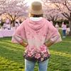 Women's Casual Loose Fit Hoodie with Breast Print