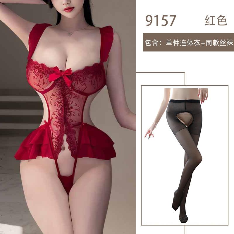 Sexy Lingerie Sexy No-take-off Onesie Hot Bed Flirting Uniform Passion Seduction Robe