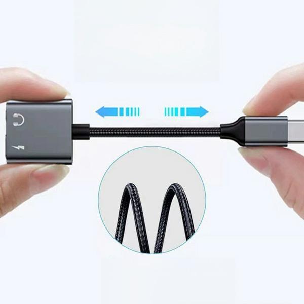 Beline Adapter Rozdzielający Usb-C Na    Usb-C/Jack 3,5Mm 60W Czarny/Black Dac Blnaa01