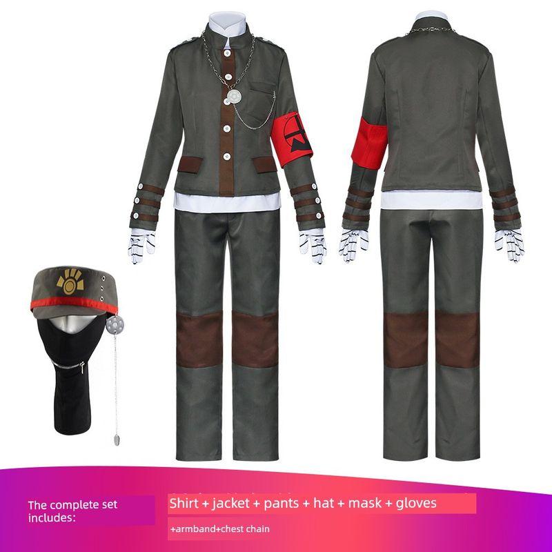 New Danganronpa Shujinji Issei Cosplay Costume Uniform Set Anime Game Danganronpa Cosplay in Stock Zhen Gong Temple Is a Qing Dynasty Set XXXL