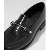RANDA Women's Bit Loafer Rain Shoes KH36142 Black 22.5cm 2E
