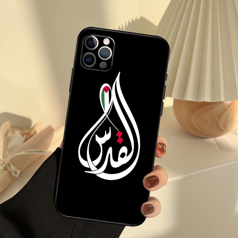 Custodia per Telefono Bandiera Calligrafia Palestina Per iPhone 16 15 14 13 11 12 Pro Max 13 12 mini XR 15 16 Plus 16e Cover Funda