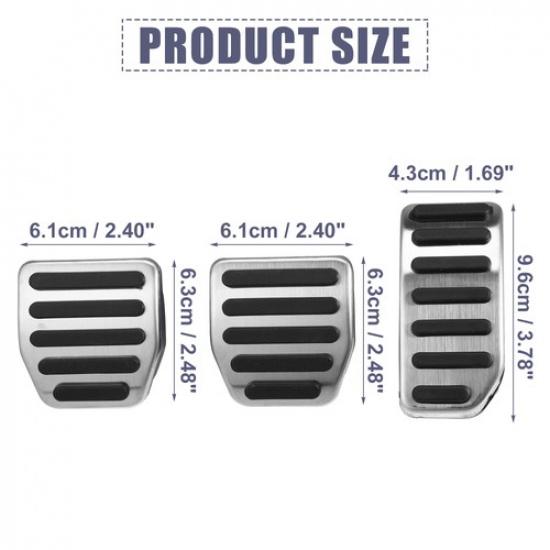 Manual Transmission Clutch Pedal Cover Brake Pedal Pad THREE  for Volvo