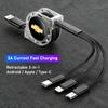 Car Quick Charger Micro USB Type-C 3-in-1 Fast Charging Cable For Chevrolet Cruze Spark Captiva Suburban Camaro Malibu Silverado