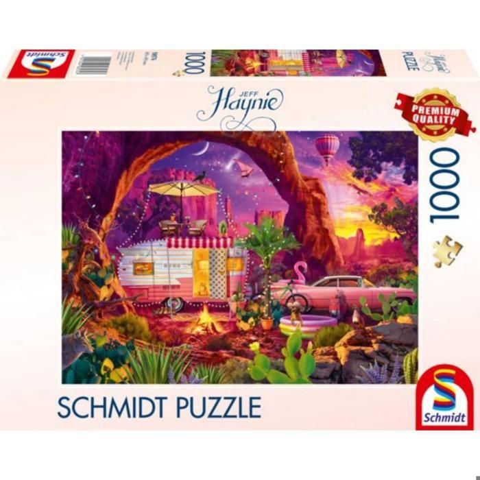 Puzzle 1000 pièces : Camping paradisiaque dans le désert
