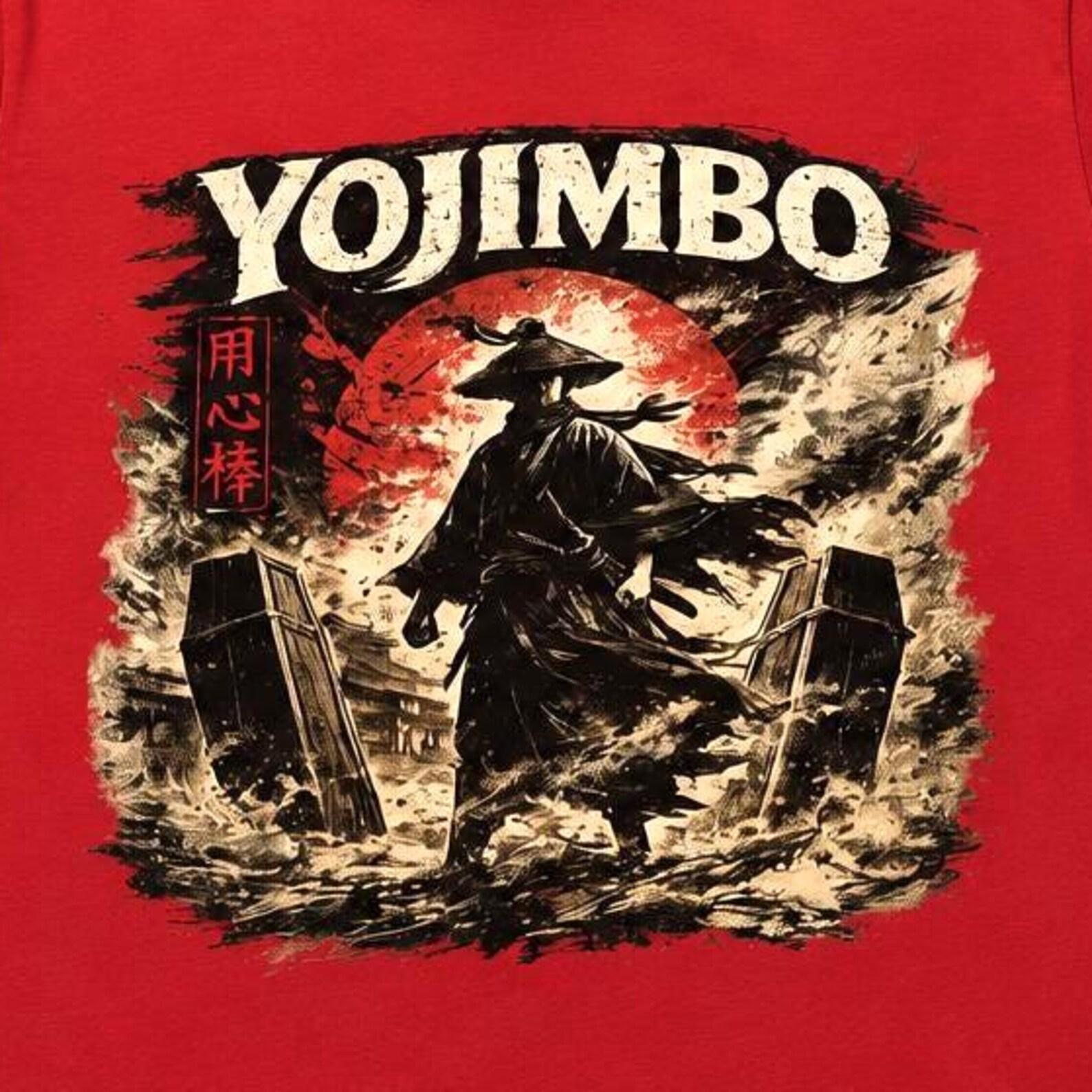 Kurosawa Yojimbo Shirt, Classic Japanese Cinema Tshirt, Samurai Ronin Graphic Tee, Arthouse Movie Director Gift, Vintage Film Buff Top 2XL