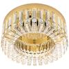 Crystal Chandeliers with 225 Crystal Pendants, 8-Light Ceiling Light for Living Room, Bedroom Dining Room, Gold Tone