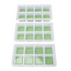 Ice Cube Tray with Lid Bin Tong Set 8 Cavity Soft Bottom Square Silicone Ice Cube Mold for Freezer