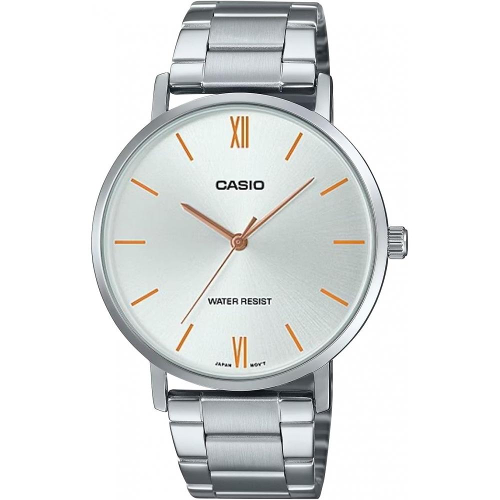 CaSio Men S Quartz Metal Watch Silver Mtp Vt01d 7b