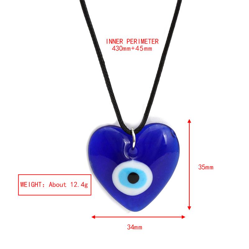 Halskette mit Anhänger „Devil's Evil Eye“ für Damen und Herren, Stern, Herz, rund, blaues Glas, baumelnde Schlüsselbeinkette, Vintage-Schmuckzubehör