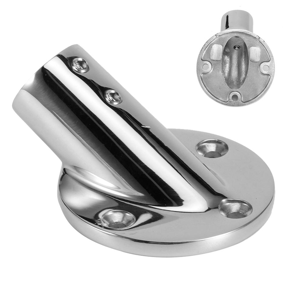 30 Degree Round Tube Base Hand Rail Railing Fitting 316 Stainless Steel Marine Boat Parts22mm 0.9in