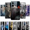 Mobile Phone Case For Redmi 15C Wolf Lion Tiger Cat Hard Tempered Glass Back Cover For Redmi 15C 4G Case Soft Bumper Funda Shell