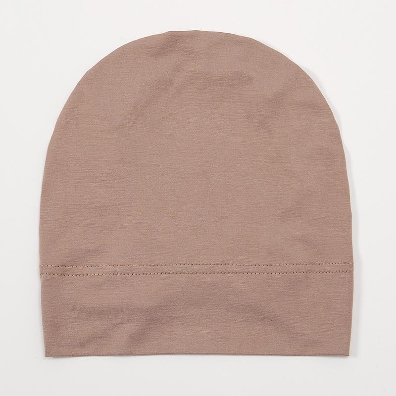 Solid Color Modal Jersey Hijab Scarf Elastic Inner Cap Soft Underscarf Woman Muslim Fashion Bonnet 22*21Cm