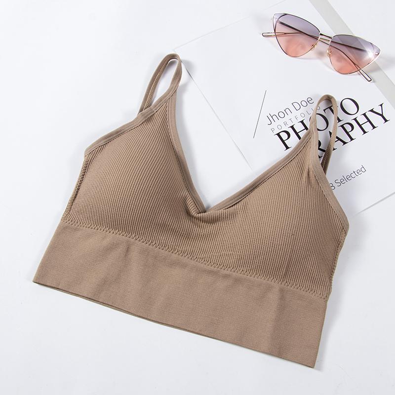 Women Japanese Seamless Thread Large U-back Sling Wrapped Chest Vest Breathable Sport Bra