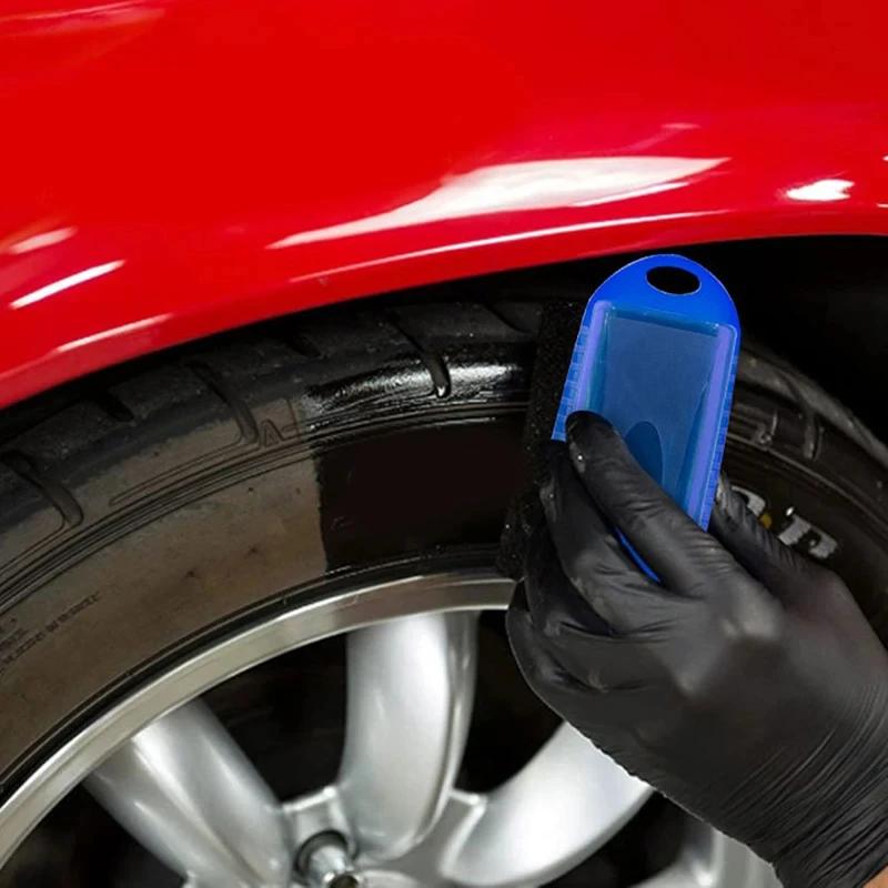 Auto Rad Polieren Wachsen Schwamm Bürste ABS Material Reifen Waschen Reinigungsbürsten für Kontur Detaillierung Dressing Applikator Pad