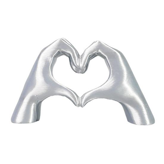 3D Printed Love Gesture Figurine Love Heart Hand Shape Statue Sculpture Home Office Wedding Party Desktop Decoration Ornament