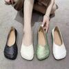 Módní dámské baleríny nazouvací černé kulatá špička nízký podpatek elegantní boty pro ženy zelené 39 korejský styl levný výprodej společenský šik populární
