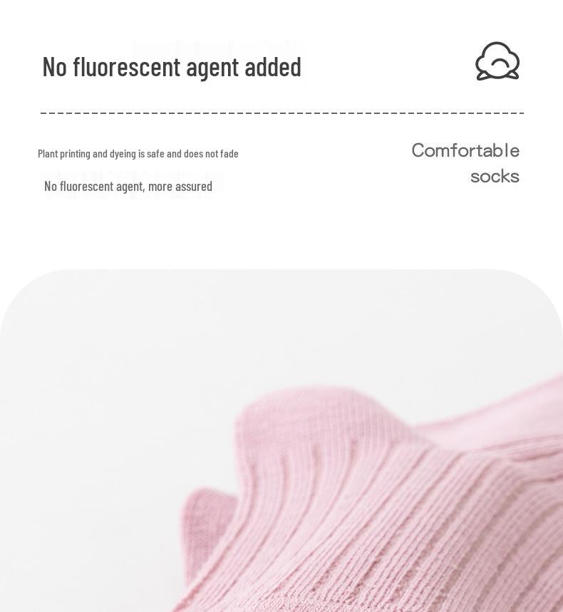 Mädchen-Baumwollsocken in mittlerer Wadenlänge - Einfarbig für Frühling, Herbst und Winter