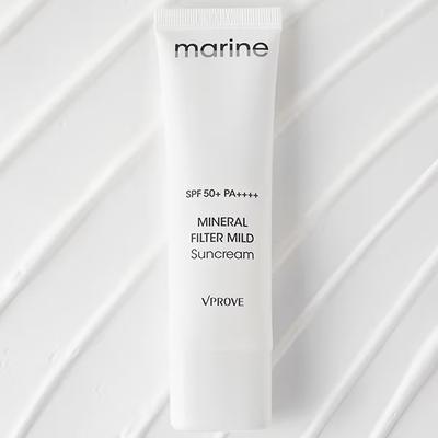 VPROVE Jūros mineralų filtras Švelnus apsauginis kremas nuo saulės (SPF50+ PA++++) 50ml/ Drėkinantis, Korėjietiška kosmetika, Kbeauty