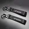 Embroidery Car Logo Key Rings Keyring Keychain For Honda NSS350 CM300 CB500 CB650R CB190 Motorcycle Decoration Accessories FL3