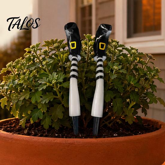 Talos 1 Pair Witch Legs Planter Decorations, Plastic Leg Insert Ornaments, Halloween Flower Pot Decoration for Outdoor Indoor Potted Plants