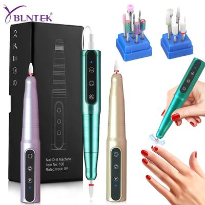 YBLNTEK 35000RPM Electric Nail Drill Machine Pedicure Nail File Polish Remover Milling Cutter for Nail Art Salon Drill Machine
